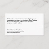 Automatische spuitverf Logo | Autodiensten Visitekaartje (Achterkant)