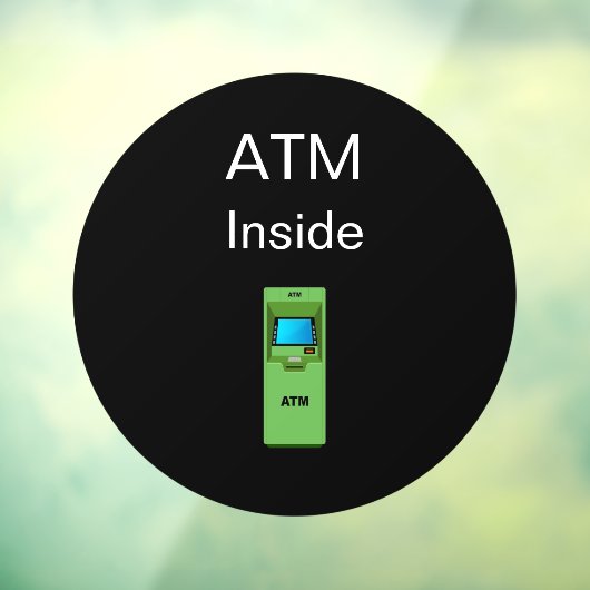 Automatische tapeautomaat raamsticker (Vel 3)