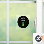 Automatische tapeautomaat raamsticker (Huis)