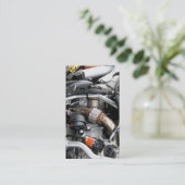 Automatische technicus 2 voor reparatie van auto-o visitekaartje (Staand voorkant)