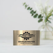 Automatische technische sleutels | goudmetallisch visitekaartje (Staand voorkant)