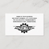 Automatische technische sleutels | goudmetallisch visitekaartje (Achterkant)