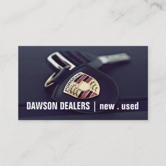 Automatische verkoop, dealers, Visitekaartje auto' (Voorkant)