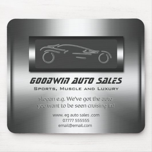 Automatische verkoop - faux metal, zilveren automa muismat (Voorkant)