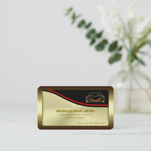 Automatische verkoop - Klassieke Sportscar-Logo op Visitekaartje (Staand voorkant)