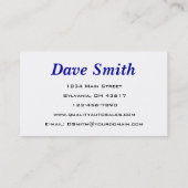 Automatische verkoopservice visitekaartje (Achterkant)