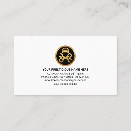 Automatische versnellingsketting met wielmodesleut visitekaartje (Achterkant)