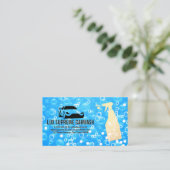 Automatische was Logo | Zeepbellen blauw Visitekaartje (Staand voorkant)