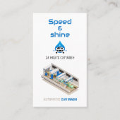 Automatische wasservice voor auto's visitekaartje (Voorkant)