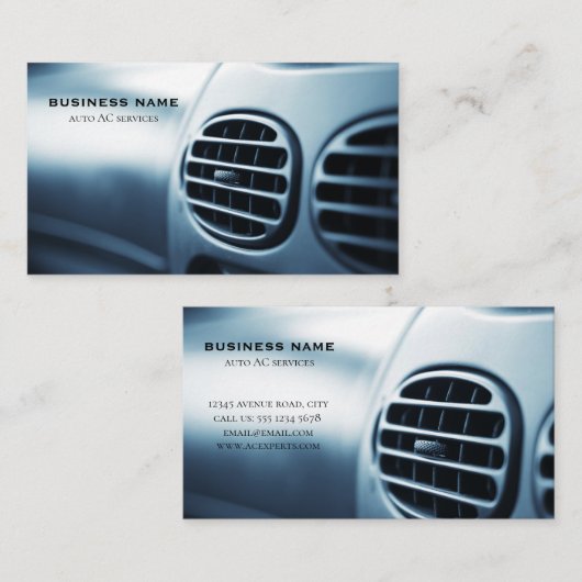 automatische wisselstroomservice visitekaartje (Voorkant / Achterkant)