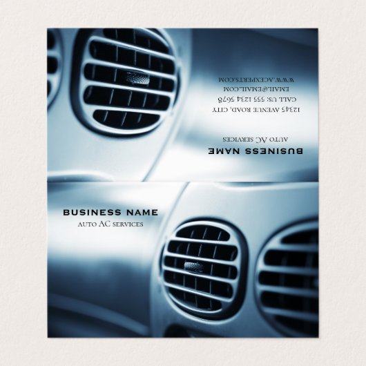 automatische wisselstroomservice visitekaartje (Buitenkant ongevouwen)