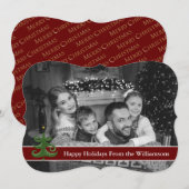 Automatische zwart-witstructuur Prettige feestdage Feestdagenkaart (Voorkant / Achterkant)