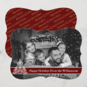 Automatische zwart-witstructuur Prettige feestdage Feestdagenkaart (Voorkant / Achterkant)