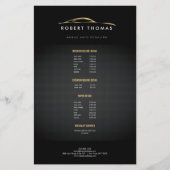 Automatische zwarte en Gold-gegevens, automatische Flyer (Voorkant)