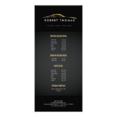 Automatische zwarte en Gold-gegevens, automatische Reclamekaart (Voorkant)