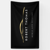 Automatische zwarte en Gold-gegevens, automatische Spandoek (Verticaal)