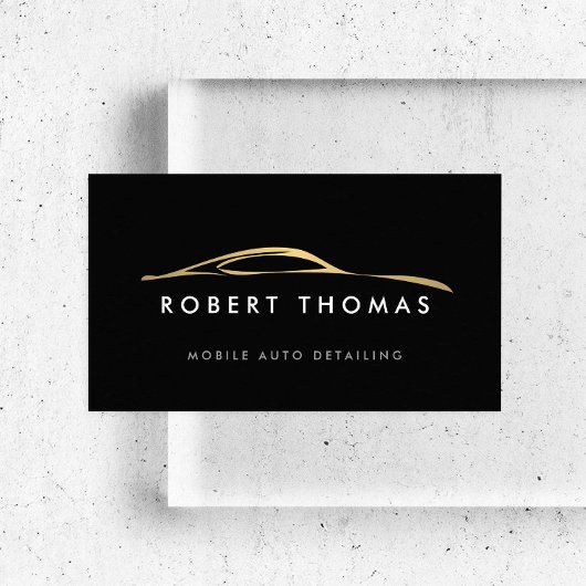 Automatische zwarte en Gold-gegevens, automatische Visitekaartje