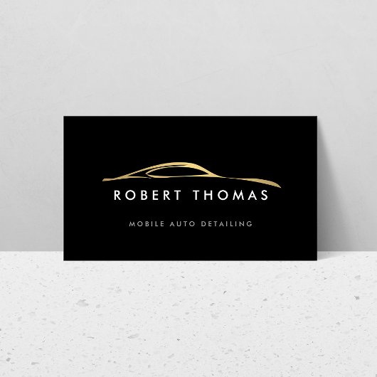 Automatische zwarte en Gold-gegevens, automatische Visitekaartje