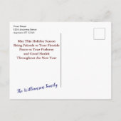 Automatische zwarte en witte kerstfoto briefkaart (Achterkant)