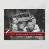 Automatische zwarte en witte kerstfoto briefkaart (Voorkant)