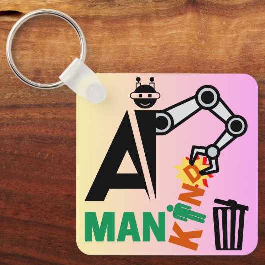 Automatisering van kunstmatige intelligentie (AI) Sleutelhanger (Voorkant)