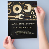 automechanic garage Metaalgoud staal Flyer (Hand)