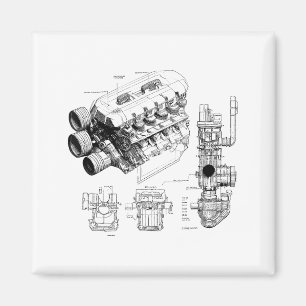 Automechanica Auto-enthousiast Mannen Motor Eces Magneet