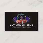 Autometers | Sportauto | Metaalkoolstofvezel Visitekaartje (Voorkant)