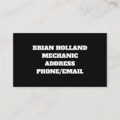 Automobiel Auto Mechanic Geruite Vlag Rood Visitekaartje (Achterkant)