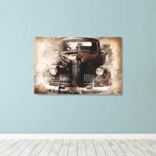 Automobiel Canvas Afdruk (Insitu (Houten vloer))