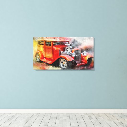 Automobiel Canvas Afdruk (Insitu (Houten vloer))