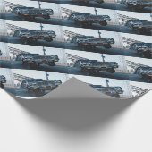 Automobiel Drijven Vintage Oldschool van de Ruiter Cadeaupapier (Hoek)