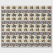  Automobiel Kerstmis Cadeaupapier (Vlak)