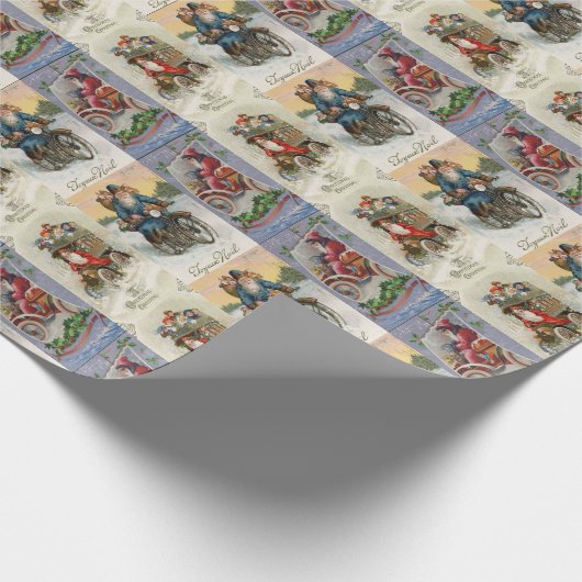  Automobiel Kerstmis Cadeaupapier (Hoek)