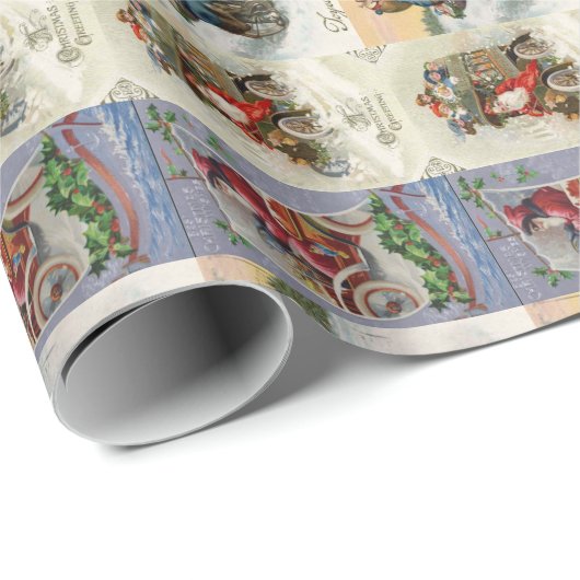  Automobiel Kerstmis Cadeaupapier (Rol Hoek)