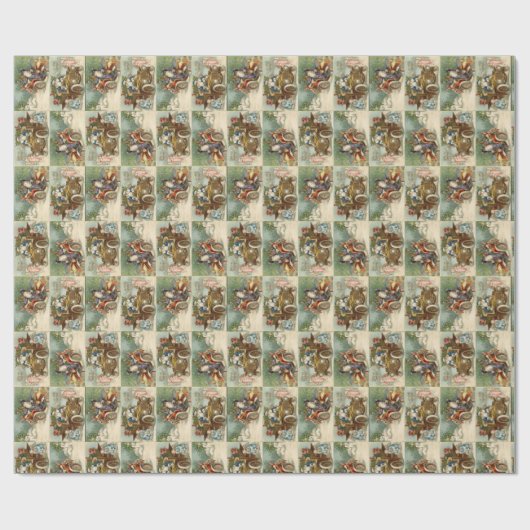  Automobiel Kerstmis Cadeaupapier (Vlak)