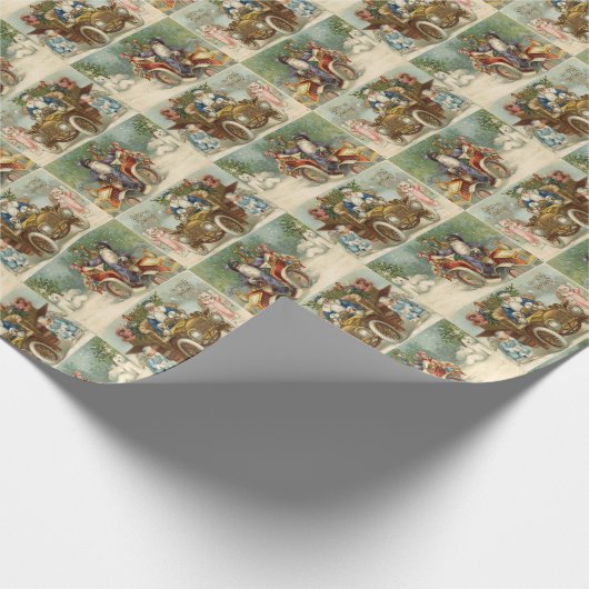  Automobiel Kerstmis Cadeaupapier (Hoek)