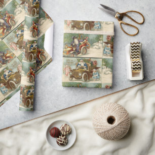  Automobiel Kerstmis Cadeaupapier