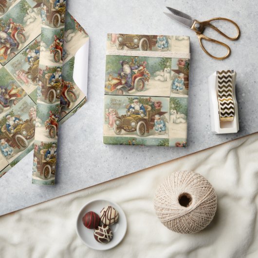 Automobiel Kerstmis Cadeaupapier (Crafts)