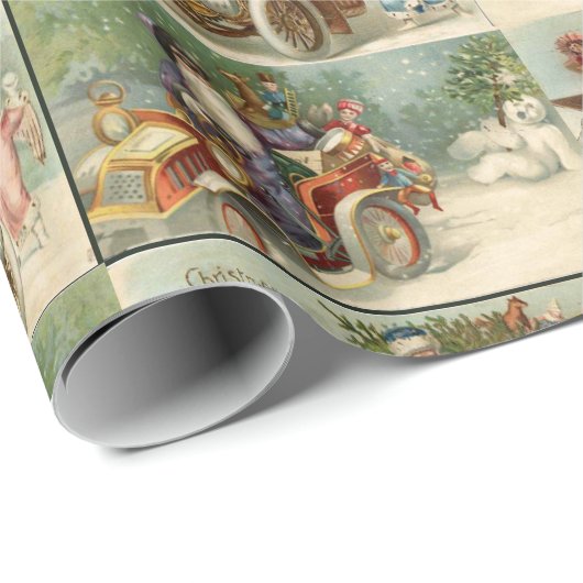  Automobiel Kerstmis Cadeaupapier (Rol Hoek)