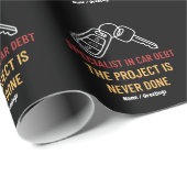 Automobiel Sleutel Kunst Het Project Is Nooit Af Cadeaupapier (Rol Hoek)