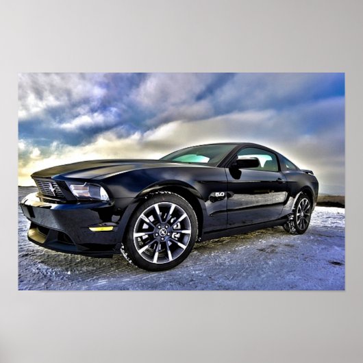 Automobiel Spierauto Mustang Poster (Voorkant)