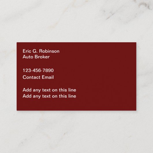 Automobiel Visitekaartjes met Koelfactor (Achterkant)