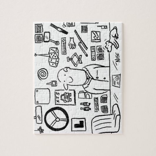 Automobielauto Accessoires WinkelCartoon Legpuzzel (Verticaal)