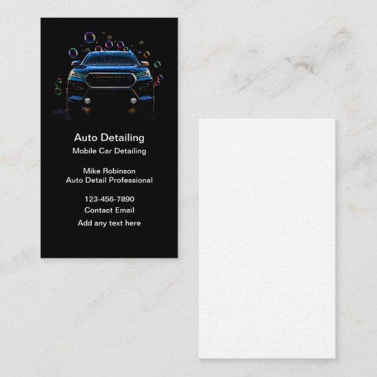 Automobielauto met coole Visitekaartjes (Voorkant / Achterkant)