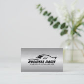Automobielauto-vormgeving Faux Metal Professional Visitekaartje (Staand voorkant)