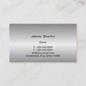 Automobielauto-vormgeving Faux Metal Professional Visitekaartje (Achterkant)