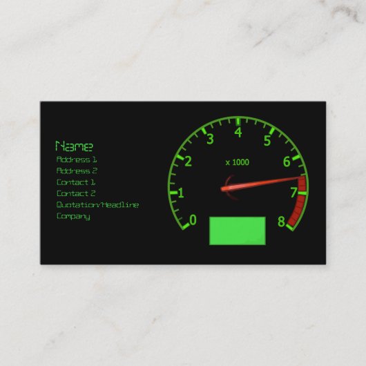 Automobielautomaat Visitekaartje (Voorkant)