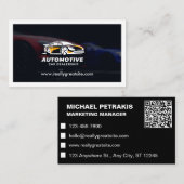 Automobielautowas & Auto die QR Code detailleren Visitekaartje (Voorkant / Achterkant)