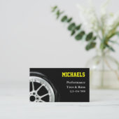 Automobielbanden en velgverkoop visitekaartje (Staand voorkant)